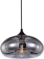 Industrial Shape of Onion Vintage Chandelier E27 Pendant Light Ceiling Lamp Colorful Glass Cage (Mirror Grey)