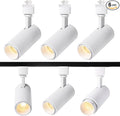 EAGLOD 15W LED H Track Lighting Heads,Focusing Track Light Head for Accent Retail Artwork, Linear Track Light H Type -4000K Daylight 120V Beam Angle 15 to 60 Degrees Halo Type 6 Pack (White)