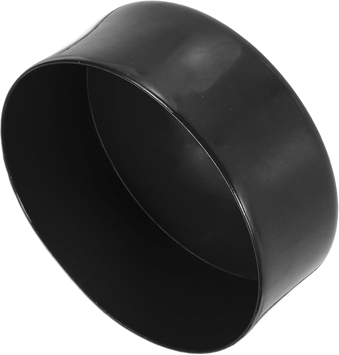 uxcell 4pcs Rubber End Caps 140mm(5 1/2 Inch) ID x 80mm(3 1/8 Inch) H Vinyl Round End Cap Cover Screw Thread Protectors Black