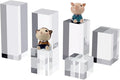 6Pcs Clear Acrylic Cube Display Risers Stands, Square Polished Acrylic Photo Props, Transparent Solid Acrylic Display Blocks for Action Figures Collection Jewelry Cosmetic Boutique Crafts
