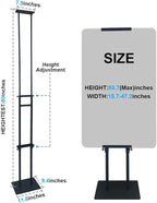 Heavy Duty Pedestal Poster Sign Stand for Display Double Sided Poster Stand Adjustable Height Up to 80 Inches w/ Non-Slip Base Floor Standing Sign Holder for Board & Foam Sign,Wedding,Restaurant