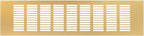 Vent Systems 16 x 4 Inch (Outer Dimensions) Air Supply Ventilation Grille - Gold Aluminum Rectangle Intake/Exhaust Door Vent Deflector - HVAC for Home Improvement Floor, Wall Duct Cover