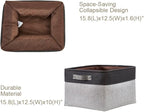 DECOMOMO Storage Baskets for Shelves - Fabric Storage Bins, Linen Closet Organizers and Storage (Grey & Black, XL - 3 Pack)