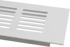 Vent Systems 11.81 x 2.36 (Outer Size) Air Supply Ventilation Grille - White Aluminum Rectangle Intake/Exhaust Door Vent Deflector - HVAC for Home Improvement Floor, Wall Duct Cover