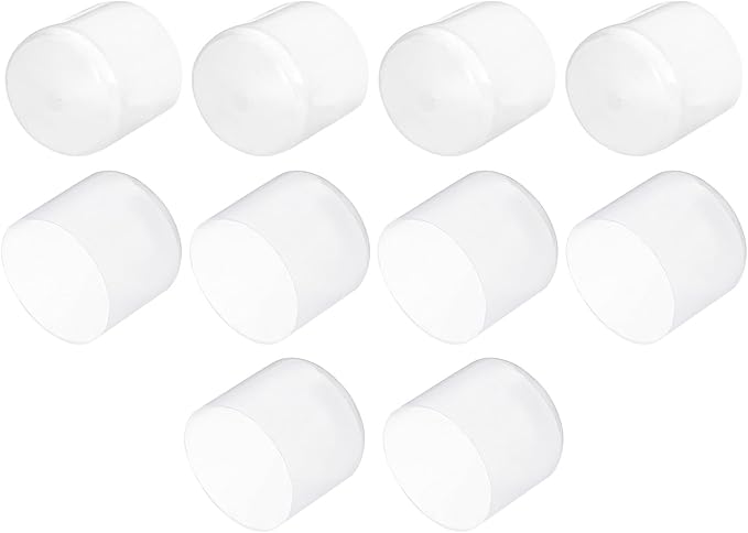 uxcell 10pcs Rubber End Caps 50mm(2") ID Vinyl Round End Cap Cover Screw Thread Protectors Clear