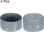 uxcell 4pcs Rubber End Caps 80mm ID Vinyl Round Tube Bolt Cap Cover Screw Thread Protectors Grey, 50mm Height