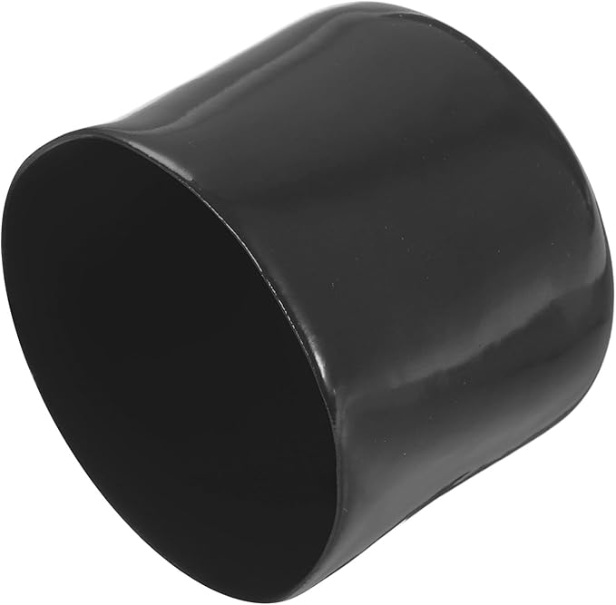 uxcell 4pcs Rubber End Caps 47mm ID Vinyl Round End Cap Cover Screw Thread Protectors Black, 40mm Height