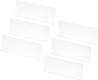 PATIKIL 6 Pack Shelf Dividers for Closet Organization, 11x1.57x3.9 Acrylic Closets Separator Kitchen Cabinet Shelves Under Bed Blocker for Bedroom Kitchen Office, Clear