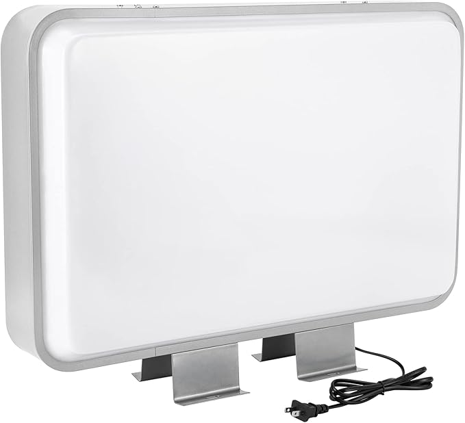 LED Light Box Business Sign Outdoor Double-Sided LED Open Sign 23.6" x 15.7" Wall Mounted Waterproof Advertising Lightbox Backlit Business Logo Signs Illuminated Billboard for Cafe Bar