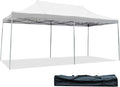 Tangkula 10’ X20’ Carport Tent Pop Up, Commercial Instant Canopy with Tent Peg, Waterproof Wedding Canopy with Wind Rope, Outdoor Shelter Pavilion for Parties Camping, Gazebo with Carry Bag