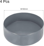 uxcell 4pcs Rubber End Caps 160mm(6 5/16 Inch) ID x 80mm(3 1/8 Inch) H Vinyl Round End Cap Cover Screw Thread Protectors Light Gray