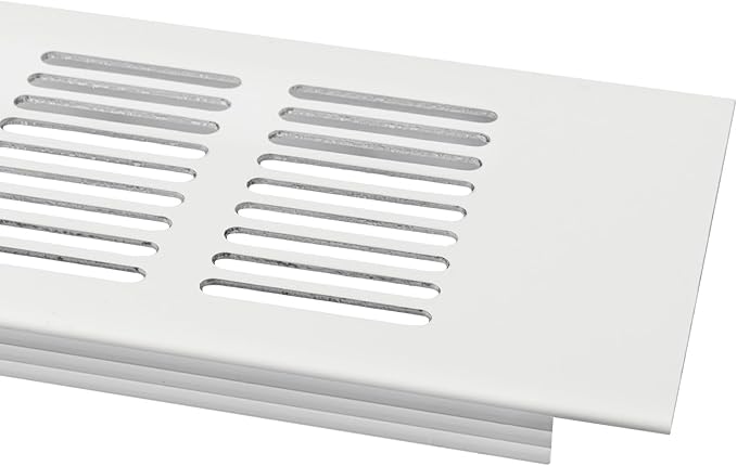 Vent Systems 15.75 x 3.15 Inch (Outer Size) Air Supply Ventilation Grille - White Aluminum Rectangle Intake/Exhaust Door Vent Deflector - HVAC for Home Improvement Floor, Wall Duct Cover