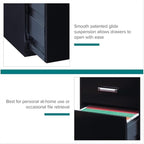 Scranton & Co Set of 2 18" D 3-Drawer Metal Filing Cabinet with Pencil Drawer