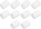 uxcell 10pcs Rubber End Caps 15mm ID Vinyl Round End Cap Cover Screw Thread Protectors White