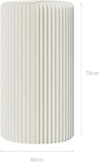 Cylinder Stands for Party,White Paper Display Stand,Reusable,Waterproof and Foldable Cylindrical Pedestal,Suitable for Event Scenes such as Parties and home Decoration,Bearing 660 Pounds