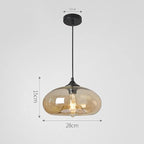 Industrial Pendant Light Shade of Onion Vintage Chandelier E26 Pendant Lighting for Kitchen Island Colorful Glass Cage (Amber)