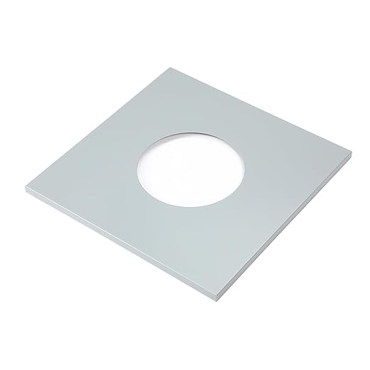 Alpine Circle Lid Industries 29 Gallon Sturdy Steel Cube Recycling Container, Square Opening - 3 Color Cans Available Sold Separately (Lid Circle Opening)