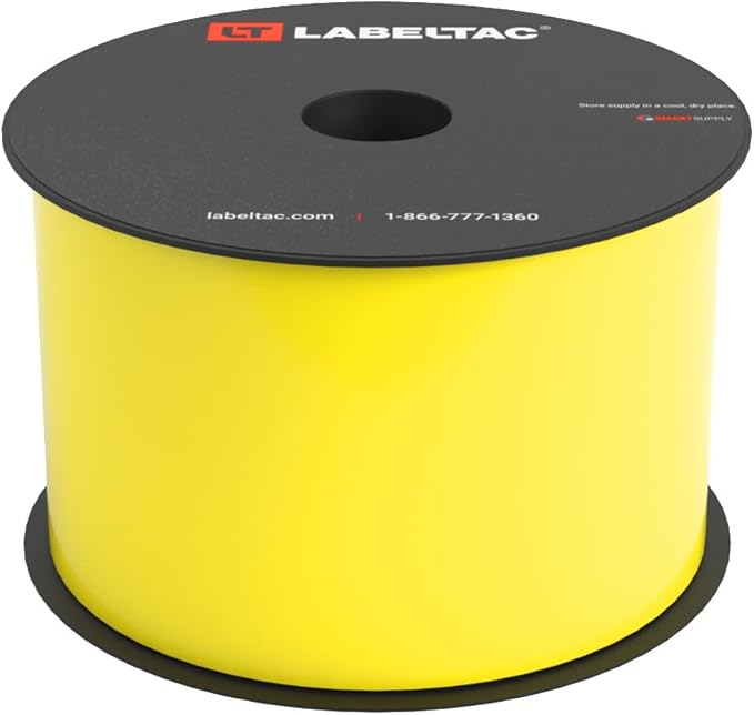 LabelTac 4 and Pro Model Indoor/Outdoor Rack Label Supply 3" x 150' Hi-Vis Yellow