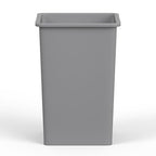 35 Gallon Gray Square Commercial Trash Garbage Can | Outdoor Office Restaurant School Kitchen