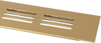 Vent Systems 11.81 x 1.57 (Outer Size) Air Supply Ventilation Grille - Gold Aluminum Rectangle Intake/Exhaust Door Vent Deflector - HVAC for Home Improvement Floor, Wall Duct Cover