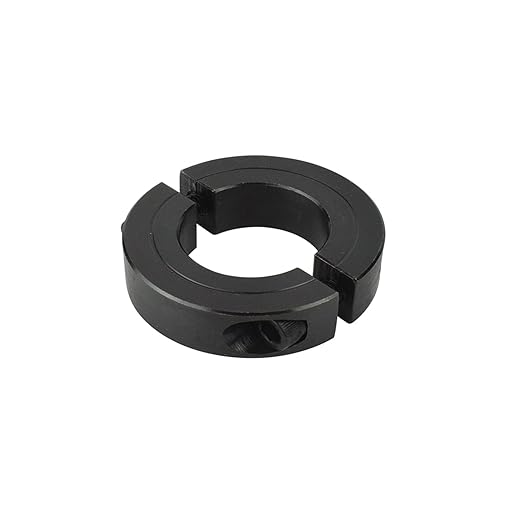 (4-Pack) Shaft Collar 11/16" Bore, 1045 Steel Double Split Clamp-On Shaft Collars Style, 1-1/2" OD, 1/2" Thickness, with M4 Set Screws