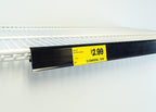 Price Tag Holder and Molding for Double Wire Cooler/Freezer Shelves | 30" Long | 1.25" High | 25 Pack | Black