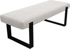 VANT Upholstered Bed Bench - Ribbed Stone - Matte Black - Contemporary Modern, Bedroom Bench Seat, Hallway, or Entryway