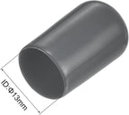uxcell 10pcs Rubber End Caps 13mm ID Vinyl Round End Cap Cover Screw Thread Protector Dark Grey