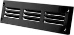 Repa Market 2-Pack Black Air Vent Cover 12" x 2" Inch (Outer Dimensions) - Steel Return Air Grilles - for Ceiling and Sidewall - HVAC - with Protection Screen (11.81" x 1.97" Inch)