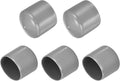 uxcell 5pcs Rubber End Caps 40mm(1.6 Inch) ID Vinyl PVC Round Tube Bolt Cap Cover Screw Thread Protectors Light Gray