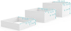 Buffet Risers, Food Risers for Buffet Table, Display Stand Shelf for Catering Dessert Collectibles Jewelry Figures Show, Acrylic Cube Display Nesting Risers with Hollow Bottoms, 6Pcs