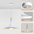 KCO Lighting White Barn Pendant Light 3-Pack Farmhouse Vintage Hanging Lamp with Adjustable Cord Rustic Ceiling Hanging Light Fixture