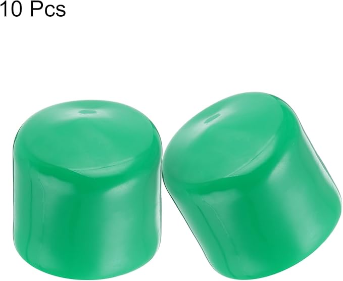 uxcell 10pcs Rubber End Caps 50mm(2 Inch) ID Vinyl Round End Cap Cover Screw Thread Protectors Dark Green