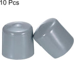 uxcell 10pcs Rubber End Caps 29mm(1.1") ID Vinyl Round End Cap Cover Screw Thread Protectors Grey