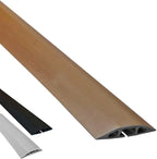 Electriduct D-2 Low Profile Rubber Duct Cord Cover Floor Cable Protector - 5 Feet - Brown (Raw Rubber Material)