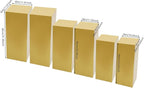 6Pcs Metal Display Pedestal Stands, Square Flower Display Pillars Rack for Wedding Party Decor, Dessert Table Display Cake Plant, Column Decorative Cube (Gold, 6PCS)