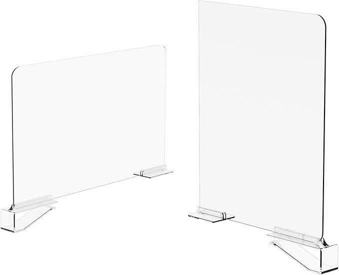 Yieach Adjustable Height Clear Shelf Dividers,4 Pack Acrylic Closet Shelf Dividers for Organization,11.1 Inch Tall Vertical Plastic Shelf Separators for Towel,Sweater,Towel Organizers and Bookshelf