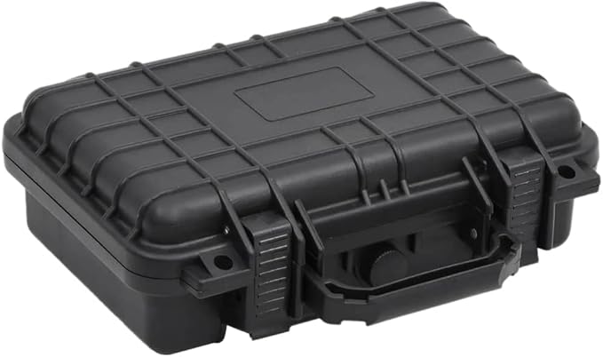 PP Portable Flight Case, Lockable Tool Box for Transportation Travelling, Protective Equipment Case, 11.8"x8.7"x3.9", -280