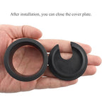 HAHIYO 2Pcs 1.77Inch/45mm Black ABS Plastic U-Shaped Desk Grommet Wire Grommet Cable Management Cord Hole Cover Desk Wire Hole Insert Wire Organizer for Computer Office Home School Equipment Systems