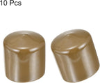 uxcell 10pcs Rubber End Caps 45mm(1 3/4") ID Vinyl Round End Cap Cover Screw Thread Protectors Light Brown