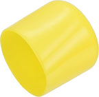 uxcell 4pcs Rubber End Caps 40mm(1 9/16") ID Vinyl Round Tube Bolt Cap Cover Screw Thread Protectors Yellow, 40mm Height