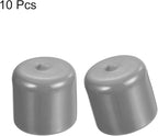 uxcell 10pcs Rubber End Caps 34mm ID Vinyl Round End Cap Cover Screw Thread Protector Light Grey