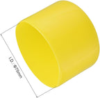 uxcell 4pcs Rubber End Caps 75mm ID Vinyl Round Tube Bolt Cap Cover Screw Thread Protectors Yellow, 50mm Height