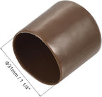 uxcell 20pcs Rubber End Caps 31mm(1 1/4") ID Vinyl PVC Round Tube Bolt Cap Cover Screw Thread Protectors Brown