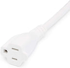 Amazon Basics Extension Cord, 13 Amps, 125V, 15 Foot, White - Pack of 2