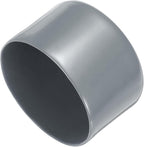 uxcell 4pcs Rubber End Caps 63mm(2 1/2 Inch) ID x 40mm(1 9/16 Inch) H Vinyl Round End Cap Cover Screw Thread Protectors Light Gray, 40mm Height