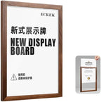 Wall Mount Acrylic Sign Holder Self Adhesive Magnetic Display Frame Clear Document Frame for Office, Store, School, Home, Wall Picture Frame (Walnut A4 210×297mm/8.27×11.69inches)