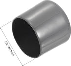 uxcell 10pcs Rubber End Caps 51mm ID Vinyl Round End Cap Cover Screw Thread Protectors Dark Grey