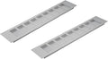 Vent Systems 16 x 3 Inch (Outer Dimensions) Air Supply Ventilation Grille - Pack of 2 - Silver Aluminum Rectangle Intake/Exhaust Door Vent Deflector - HVAC for Home Improvement Floor, Wall Duct Cover