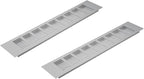 Vent Systems 16 x 3 Inch (Outer Dimensions) Air Supply Ventilation Grille - Pack of 2 - Silver Aluminum Rectangle Intake/Exhaust Door Vent Deflector - HVAC for Home Improvement Floor, Wall Duct Cover
